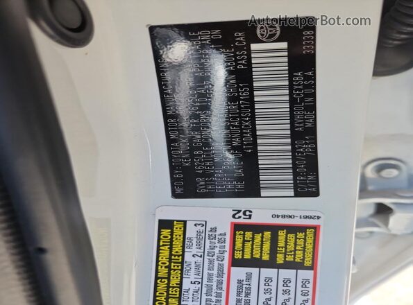 4T1DAACK4SU171651 2025 TOYOTA CAMRY White Engine compartment view