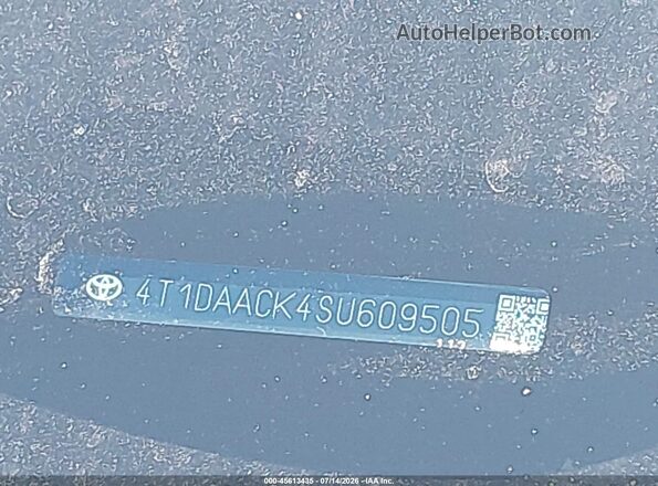 4T1DAACK4SU609505 2025 TOYOTA CAMRY Черный 