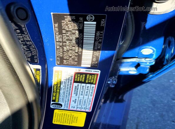 4T1DAACK4TU212524 2026 TOYOTA CAMRY Blue Вид наклейки з VIN-кодом