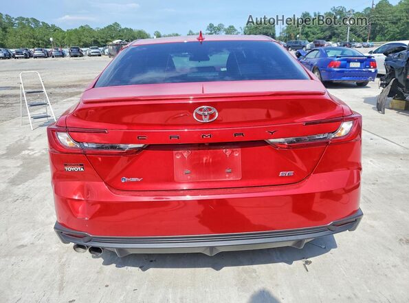 4T1DAACK5SU019393 2025 TOYOTA CAMRY Red Вид ззаду