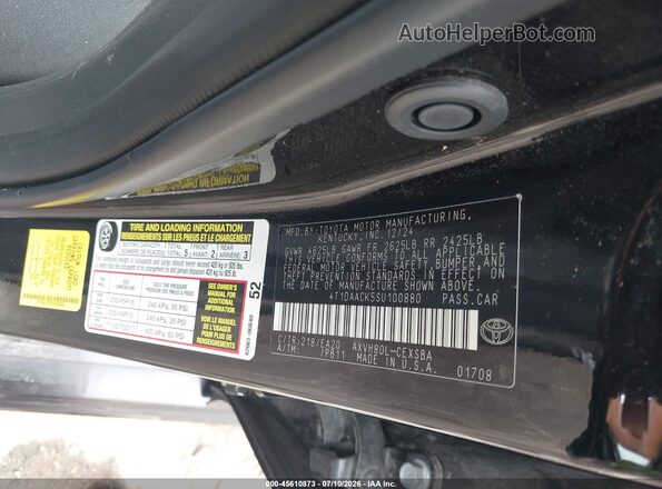 4T1DAACK5SU100880 2025 TOYOTA CAMRY Черный Вид подкапотного пространства