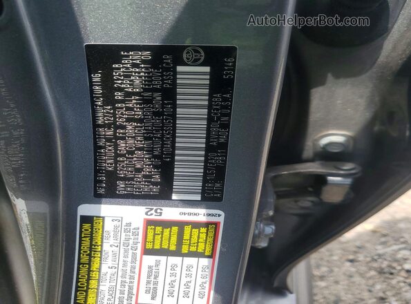 4T1DAACK5SU571041 2025 TOYOTA CAMRY Gray Vista del compartimento del motor