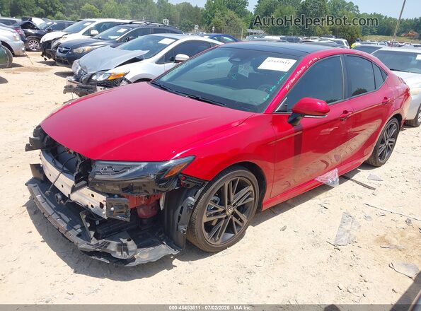 4T1DAACK6SU033108 2025 TOYOTA CAMRY Red Առջևի ձախ երեք քառորդ տեսարան