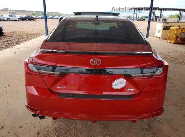 4T1DAACK6SU093812 2025 TOYOTA CAMRY Red Вид ззаду