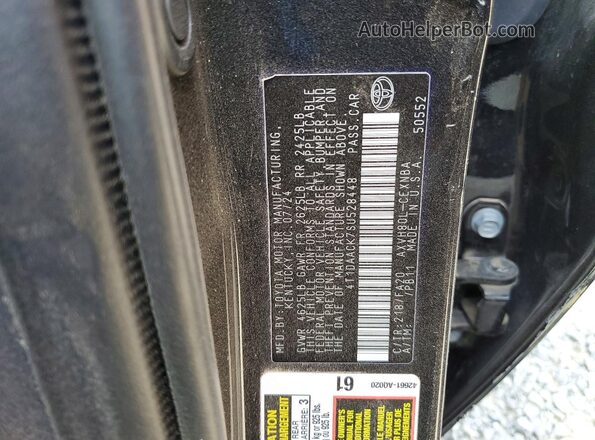 4T1DAACK7SU528448 2025 TOYOTA CAMRY Черный Вид подкапотного пространства