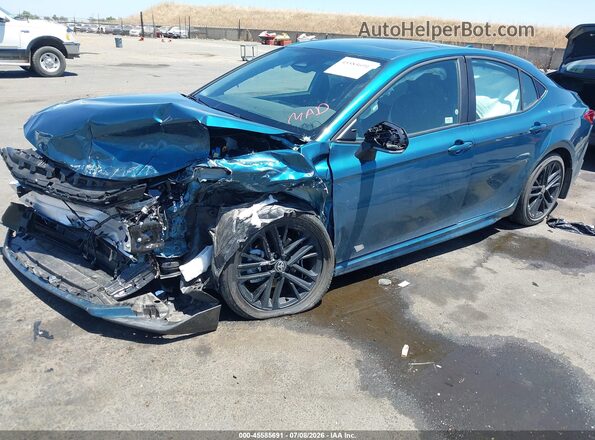 4T1DAACK7SU637394 2025 TOYOTA CAMRY Blue წინა მარცხენა ხედი სამი მეოთხედიდან