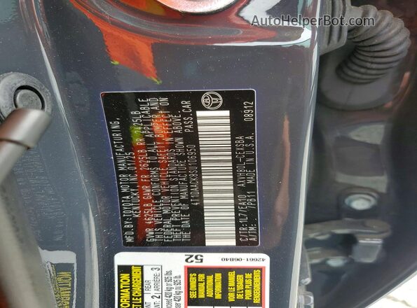 4T1DAACK8SU106950 2025 TOYOTA CAMRY Серый Вид наклейки с VIN-кодом