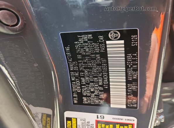 4T1DAACK9TU658197 2026 TOYOTA CAMRY Серый Вид подкапотного пространства