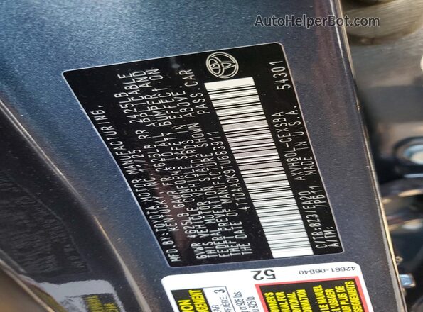 4T1DAACK9TU683911 2024 TOYOTA CAMRY Синий Вид подкапотного пространства