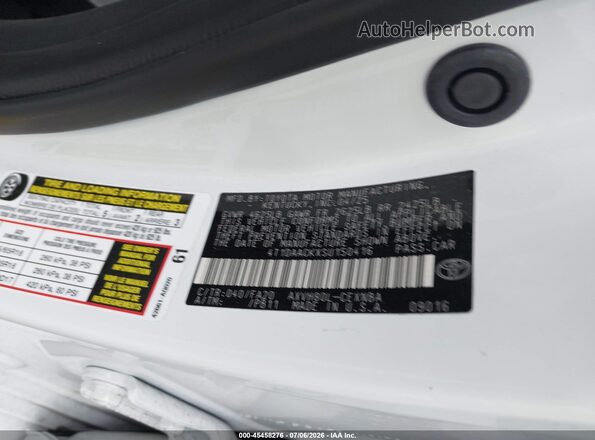 4T1DAACKXSU150416 2025 TOYOTA CAMRY White Vista del compartimento del motor