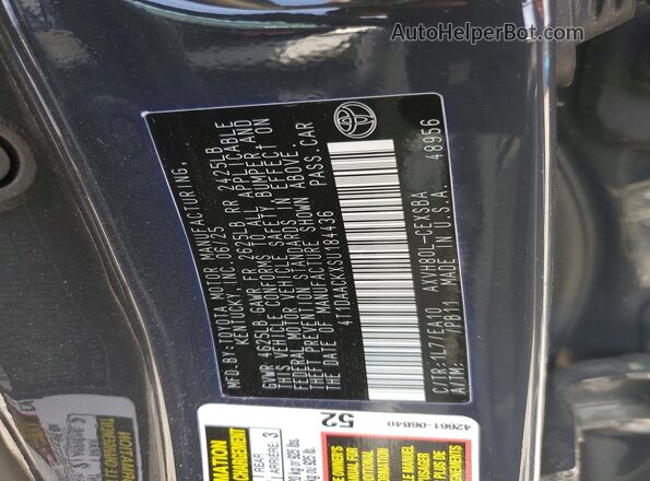 4T1DAACKXSU184436 2025 TOYOTA CAMRY Charcoal Widok komory silnika