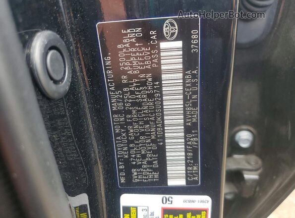 4T1DBADK0SU029714 2025 TOYOTA CAMRY Black Вид підкапотного простору