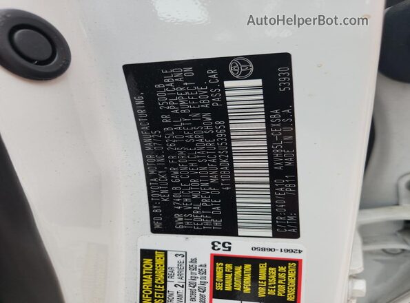 4T1DBADK2SU539658 2025 TOYOTA CAMRY White Engine compartment view