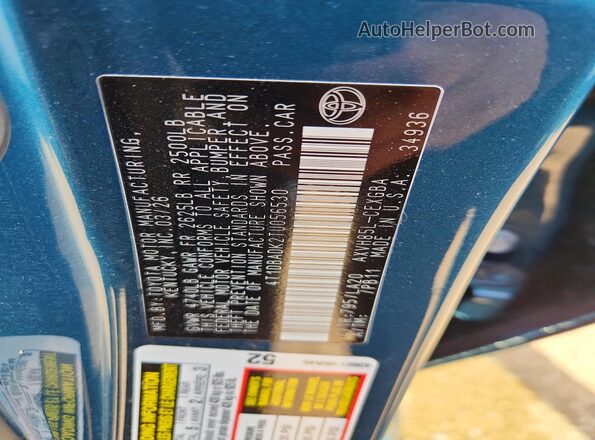4T1DBADK2TU056530 2026 TOYOTA CAMRY Blue Вид підкапотного простору