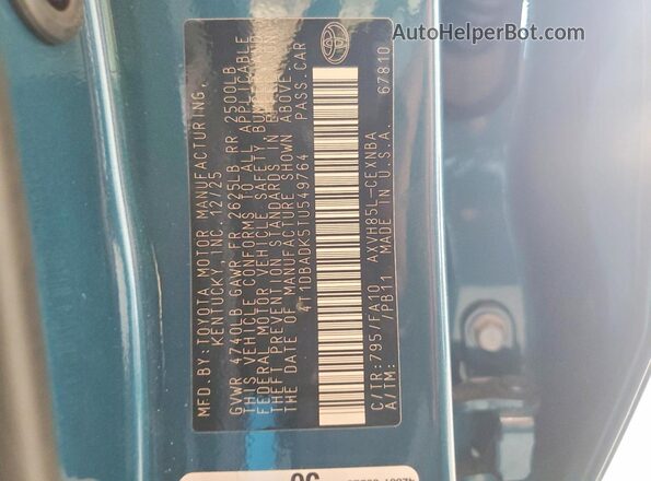 4T1DBADK5TU549764 2026 TOYOTA CAMRY Teal Вид підкапотного простору