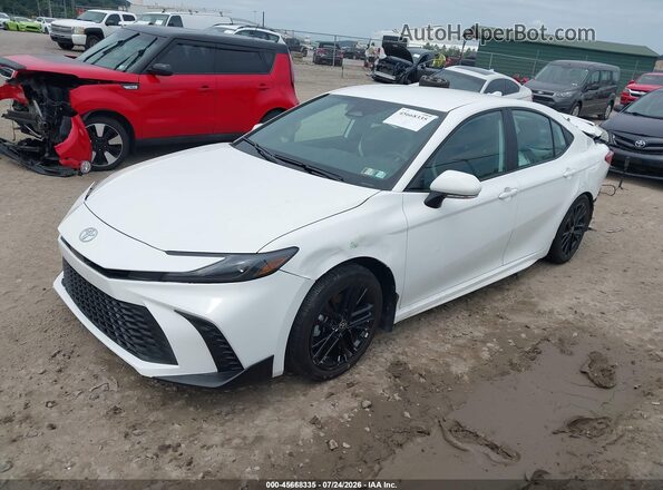 4T1DBADK7SU018192 2025 TOYOTA CAMRY White Առջևի ձախ երեք քառորդ տեսարան