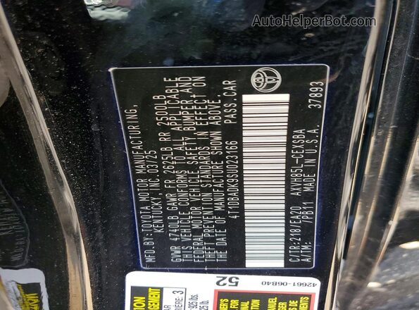 4T1DBADK9SU023166 2025 TOYOTA CAMRY Black Vista del compartimento del motor
