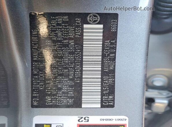 4T1DBADKXTU552417 2026 TOYOTA CAMRY Gray Engine compartment view