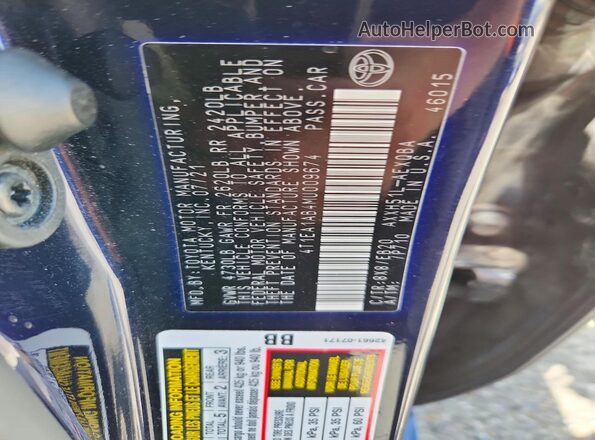 4T1EA1AB4MU009674 2021 TOYOTA AVALON Blue Engine compartment view