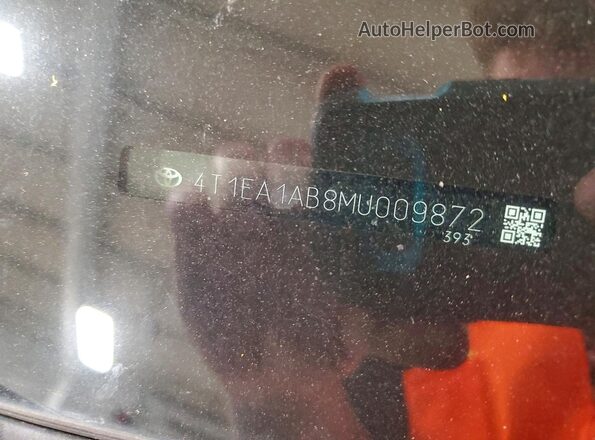 4T1EA1AB8MU009872 2021 TOYOTA AVALON Серебряный Вид подкапотного пространства