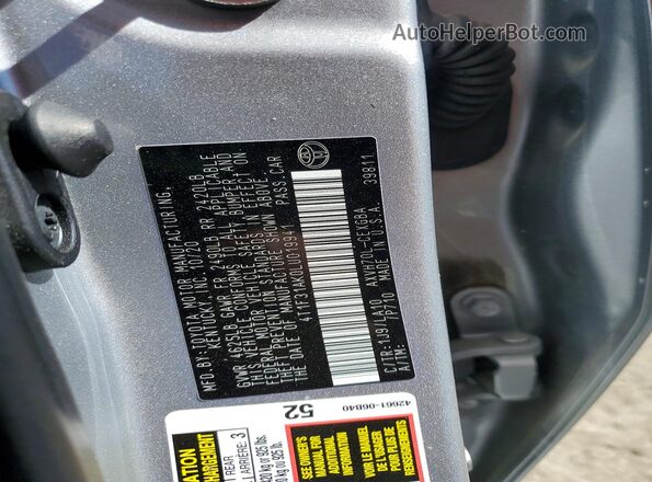 4T1F31AK0LU019941 2020 TOYOTA CAMRY Silver ძრავის განყოფილების ხედი