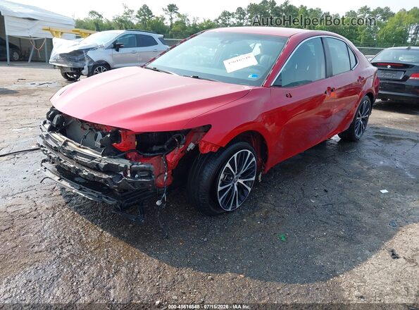 4T1G11AK0LU363909 2020 TOYOTA CAMRY Red Առջևի ձախ երեք քառորդ տեսարան
