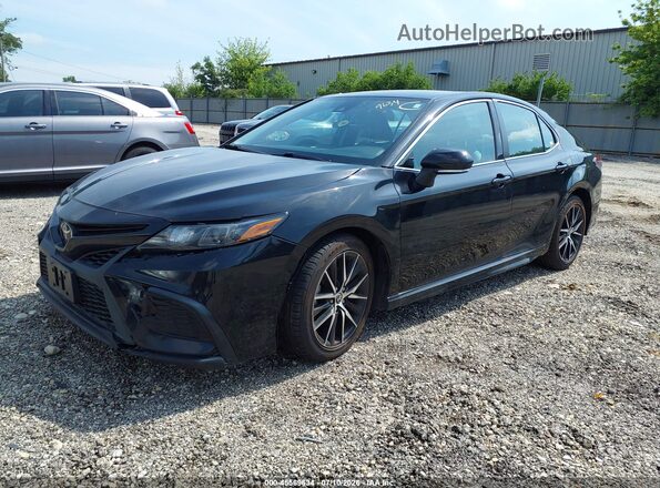 4T1G11AK0MU588235 2021 TOYOTA CAMRY Black Առջևի ձախ երեք քառորդ տեսարան