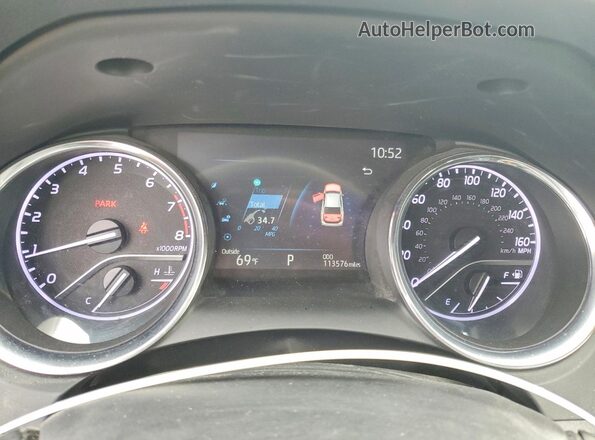4T1G11BK7LU010565 2020 TOYOTA CAMRY White Вид щитка приладів