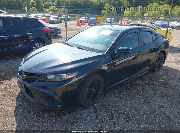 4T1G11BK7MU033992 2021 TOYOTA CAMRY Black Vista tres cuartos delantera izquierda
