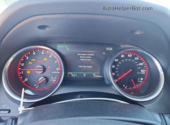 4T1K61BK7LU012456 2020 TOYOTA CAMRY Белый Вид щитка приборов