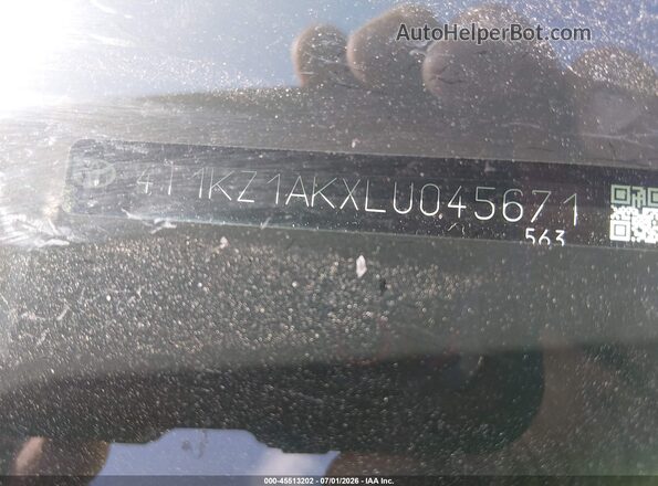 4T1KZ1AKXLU045671 2020 TOYOTA CAMRY Black Շարժիչի բաժամունքի տեսք