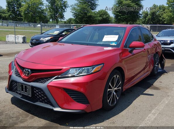 4T1M11BK2LU014686 2020 TOYOTA CAMRY Red წინა მარცხენა ხედი სამი მეოთხედიდან