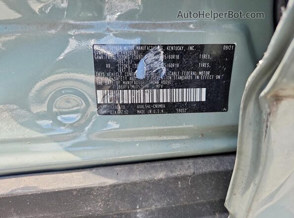 4T3B6RFV1MU052866 2021 TOYOTA RAV4 Green Widok komory silnika