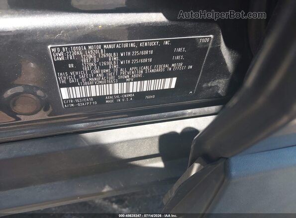 4T3B6RFV2MU016653 2021 TOYOTA RAV4 HYBRID Black Вид підкапотного простору