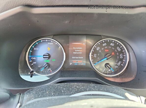 4T3B6RFV4NU083093 2022 TOYOTA RAV4 Blue Вид щитка приладів