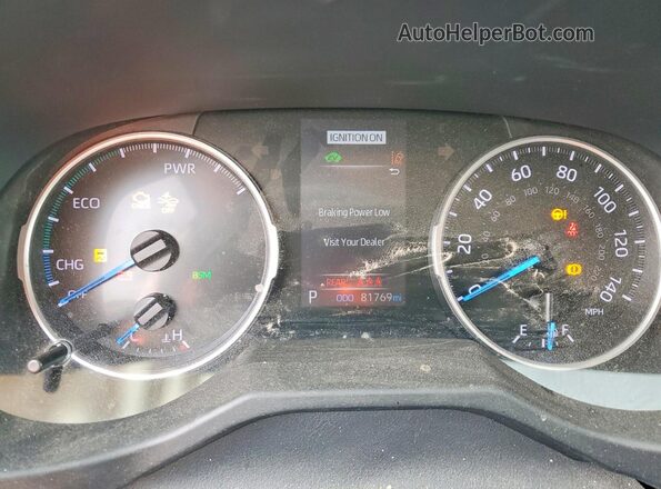 4T3B6RFV5MU006361 2021 TOYOTA RAV4 Gray Вид щитка приладів