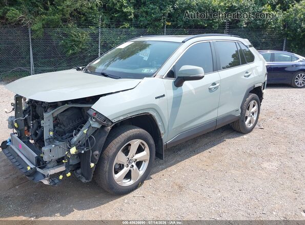 4T3B6RFV6MU026053 2021 TOYOTA RAV4 HYBRID Green წინა მარცხენა ხედი სამი მეოთხედიდან