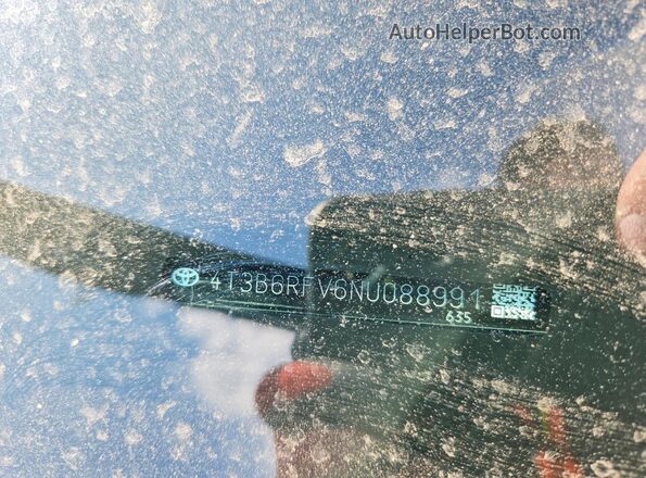 4T3B6RFV6NU088991 2022 TOYOTA RAV4 Синий Вид наклейки с VIN-кодом