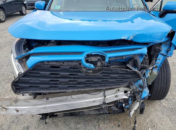 4T3B6RFV7MU006880 2021 TOYOTA RAV4 Blue ძრავის განყოფილების ხედი