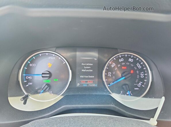 4T3B6RFV7MU058428 2021 TOYOTA RAV4 Gray Vista del cuadro de instrumentos