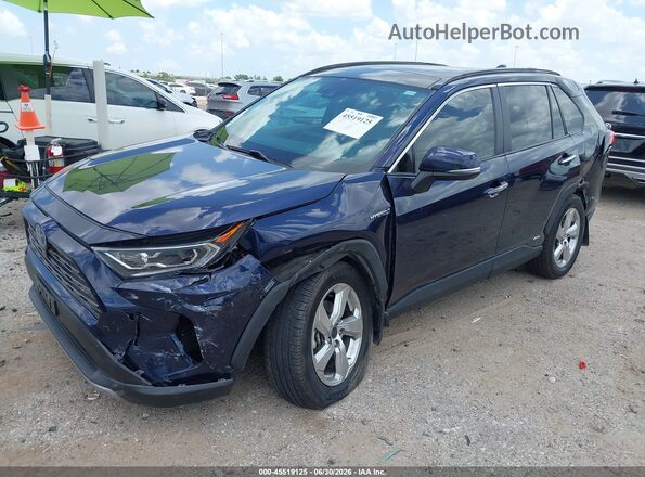 4T3D6RFV1MU021013 2021 TOYOTA RAV4 HYBRID Blue Առջևի ձախ երեք քառորդ տեսարան