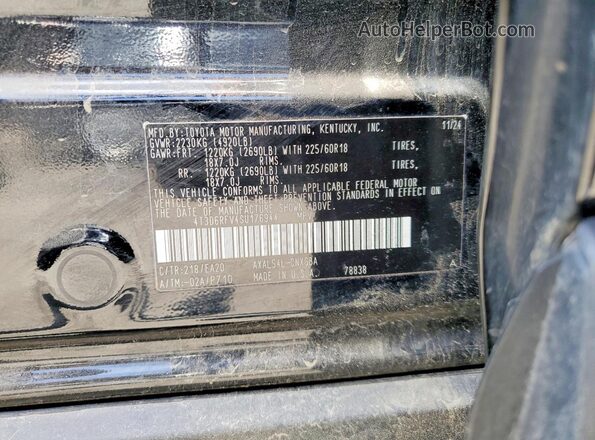 4T3D6RFV4SU176944 2025 TOYOTA RAV4 Black Вид підкапотного простору
