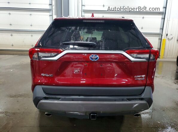 4T3D6RFV5MU019944 2021 TOYOTA RAV4 Red Widok z tyłu