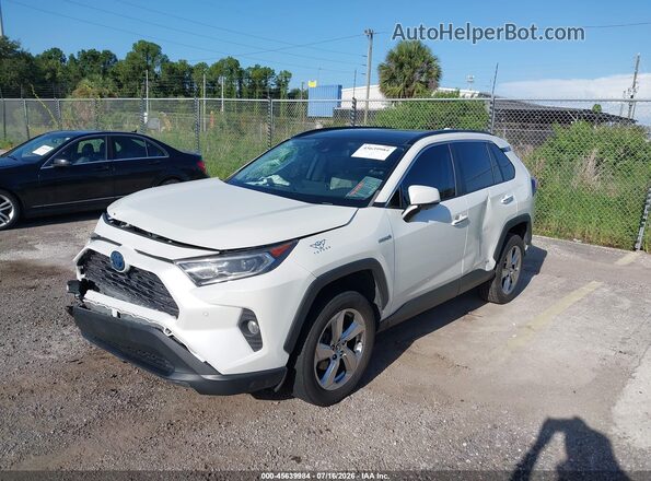 4T3D6RFV5MU038641 2021 TOYOTA RAV4 HYBRID White Առջևի ձախ երեք քառորդ տեսարան