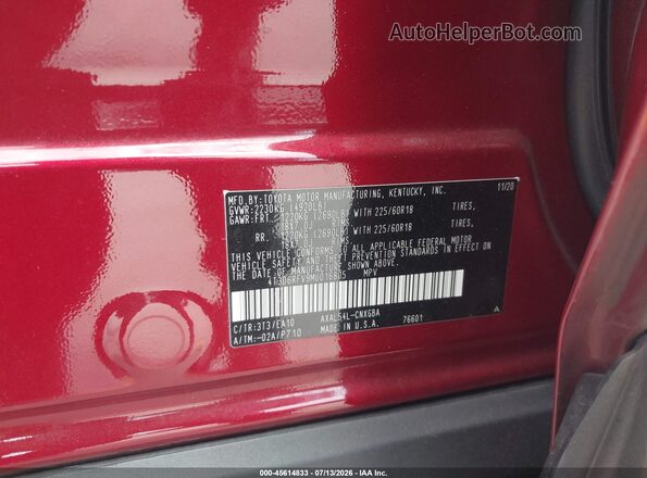 4T3D6RFV9MU016805 2021 TOYOTA RAV4 HYBRID Red Widok komory silnika