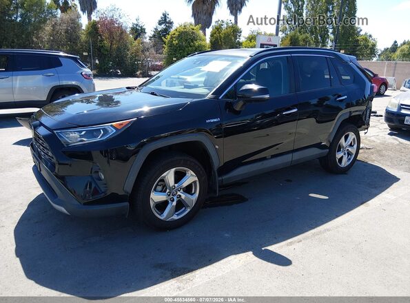 4T3DWRFV5LU004729 2020 TOYOTA RAV4 HYBRID Black Առջևի ձախ երեք քառորդ տեսարան