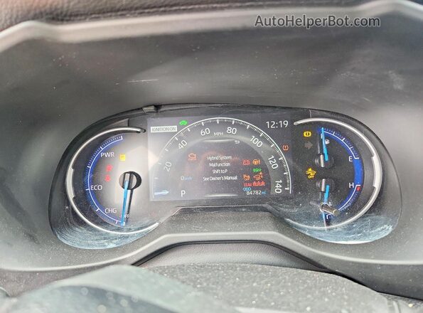 4T3E6RFV1MU053061 2021 TOYOTA RAV4 Gray Вид щитка приладів
