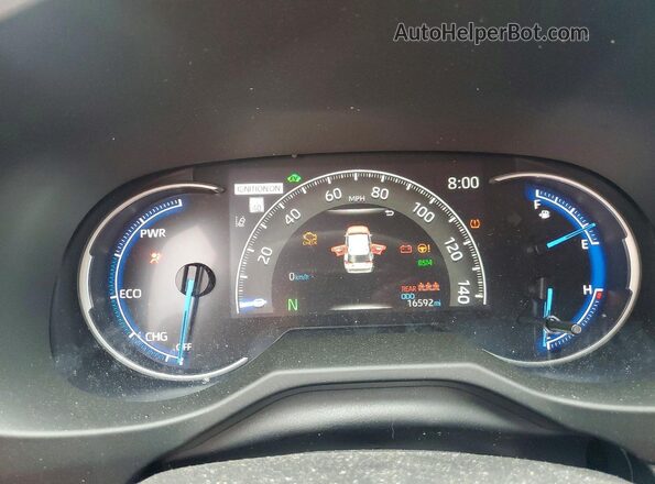 4T3E6RFV3SU179063 2025 TOYOTA RAV4 Blue Instrument cluster view
