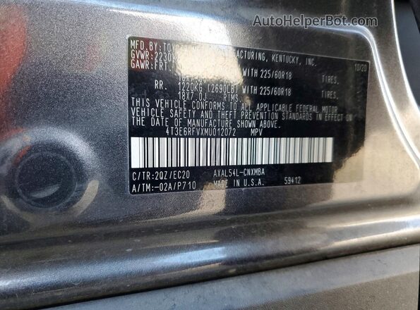 4T3E6RFVXMU012072 2021 TOYOTA RAV4 Black ძრავის განყოფილების ხედი