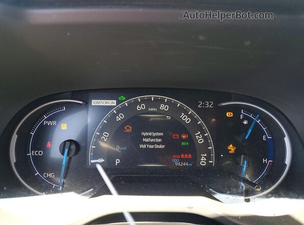 4T3E6RFVXMU057576 2021 TOYOTA RAV4 Silver ხელსაწყოთა პანელის ხედი